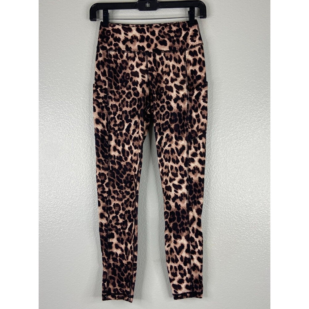 Women Small Leopard Print Leggings Athletic Casual Party Workout
